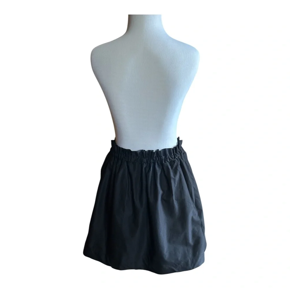 Zara Pull Up Skirt | Black | | Gathered Cinched Waist Band | Size XS - Picture 6 of 12